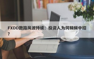 FXDD跑路风波持续：投资人为何频频中招？