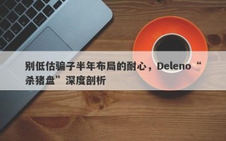 别低估骗子半年布局的耐心，Deleno“杀猪盘”深度剖析