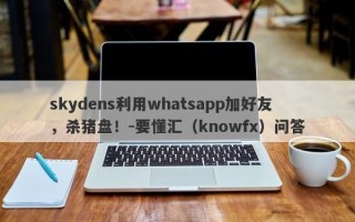 skydens利用whatsapp加好友，杀猪盘！-要懂汇（knowfx）问答