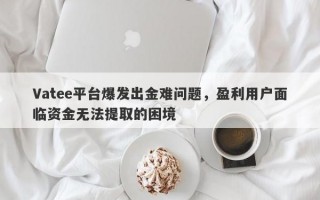 Vatee平台爆发出金难问题，盈利用户面临资金无法提取的困境