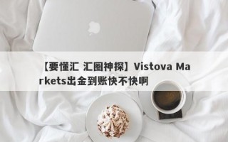 【要懂汇 汇圈神探】Vistova Markets出金到账快不快啊
