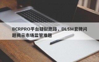 BCRPRO平台疑似跑路，DLSM套牌问题揭示市场监管难题