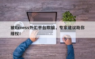 被Exness外汇平台欺骗，专家建议助你维权！