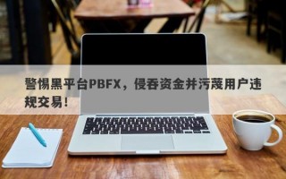 警惕黑平台PBFX，侵吞资金并污蔑用户违规交易！