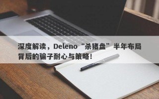 深度解读，Deleno“杀猪盘”半年布局背后的骗子耐心与策略！