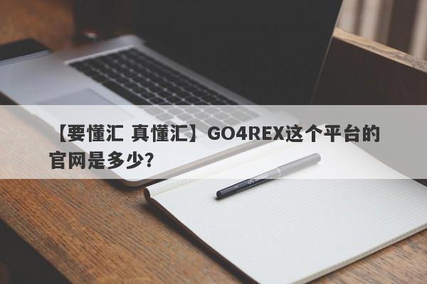 【要懂汇 真懂汇】GO4REX这个平台的官网是多少？
-第1张图片-要懂汇圈网