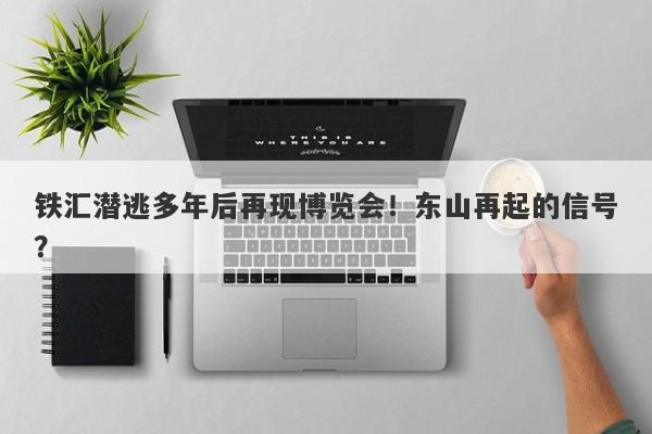 铁汇潜逃多年后再现博览会！东山再起的信号？-第1张图片-要懂汇圈网